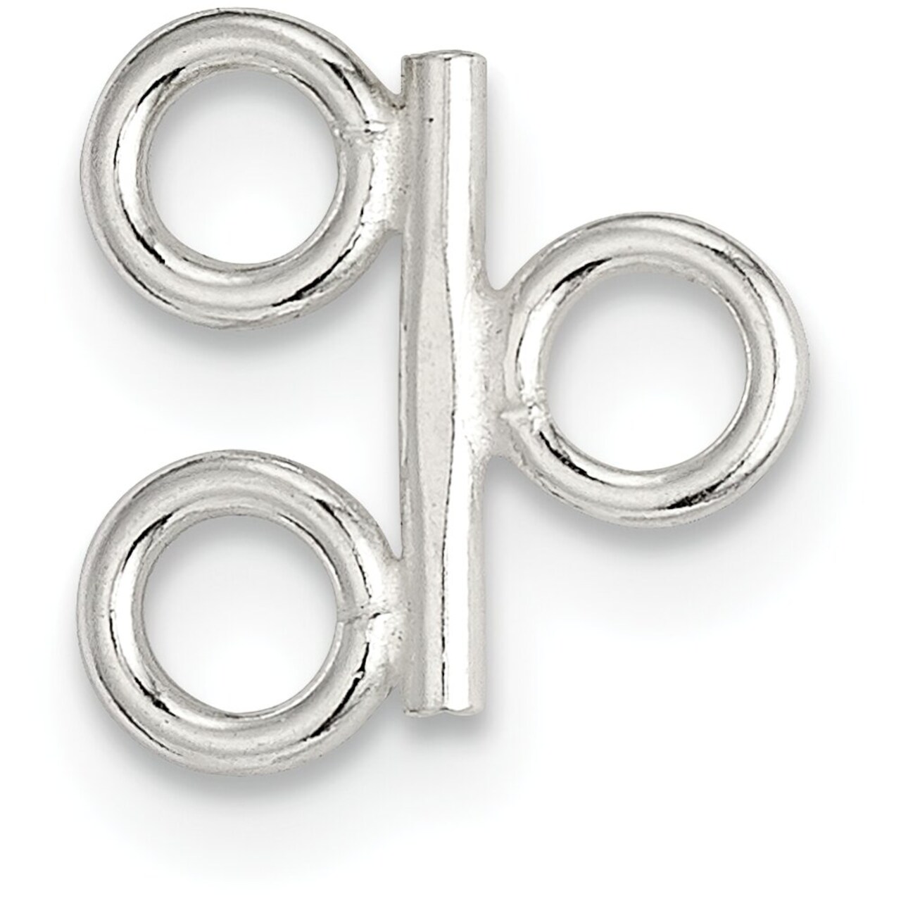 Sterling Silver Double Strand Component Links (9.20Mm To 9.20Mm)